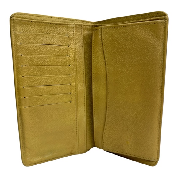 Chanel Matelasse Yellow Lambskin Long Wallet *AUTHENTIC* - Picture 6 of 15